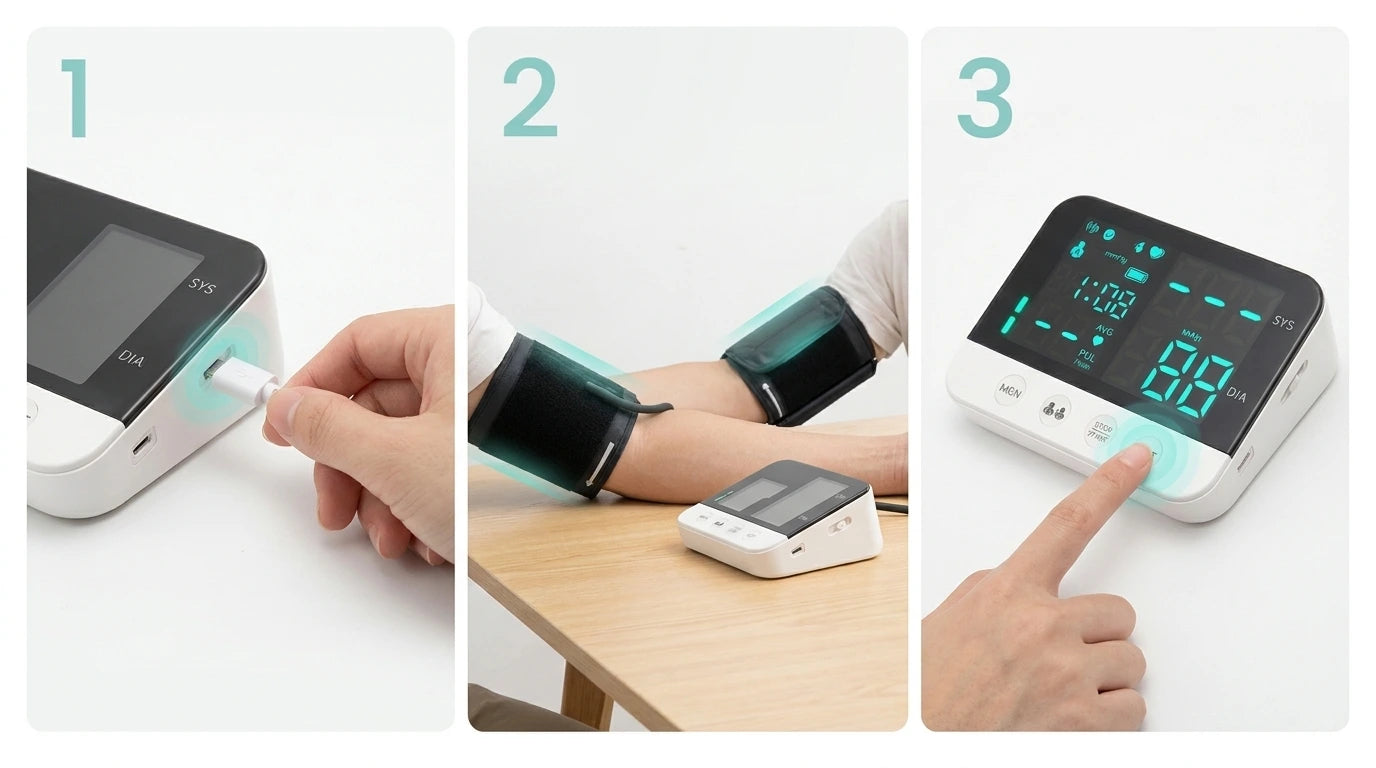 How Lonva Monitor gets an accurate blood-pressure reading in 30 seconds at home.